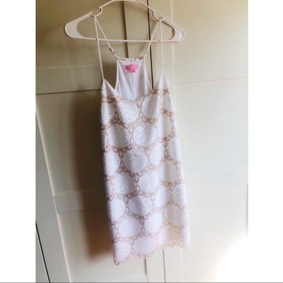 White Dusk Resort Pad Lace Slip Cocktail Dress - Picture 2 of 4